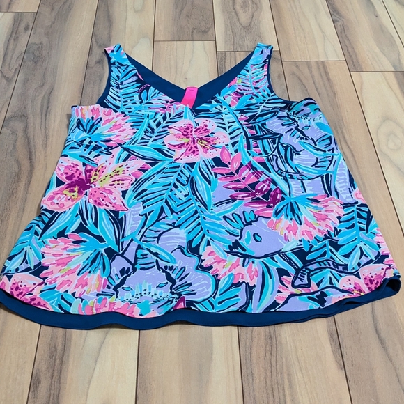 EUC! Lilly Pulitzer Florin Reversible Top Multi Slathouse Soiree Size XS - Picture 2 of 14